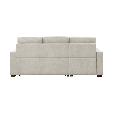 Waitsfield Sand 2-Piece Sectional with Left Chaise, Pull-out Bed and Hidden Storage from Homelegance - Luna Furniture