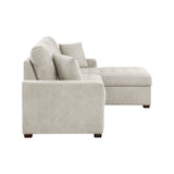 Waitsfield Sand 2-Piece Sectional with Right Chaise, Pull-out Bed and Hidden Storage from Homelegance - Luna Furniture