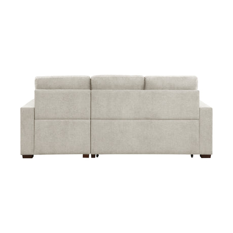 Waitsfield Sand 2-Piece Sectional with Right Chaise, Pull-out Bed and Hidden Storage from Homelegance - Luna Furniture