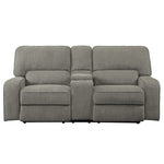 9849MC-2PWH Power Double Reclining Love Seat with Center Console, Power Headrests and USB Ports - Luna Furniture