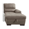 9858TP*SC (2)2-Piece Sectional with Pull-out Bed and Right Chaise with Hidden Storage - Luna Furniture