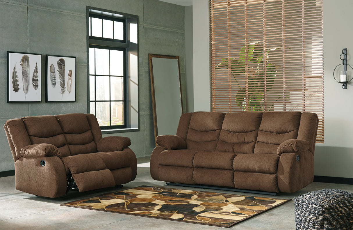 Tulen Chocolate Reclining Living Room Set - Luna Furniture