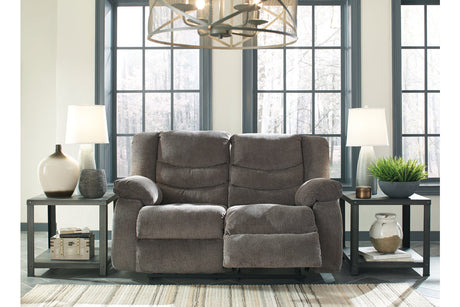 Tulen Gray Reclining Loveseat from Ashley - Luna Furniture