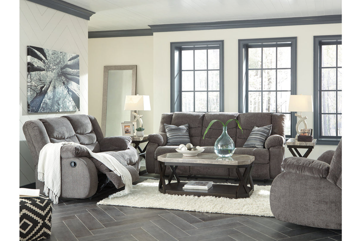 Tulen Gray Reclining Sofa from Ashley - Luna Furniture