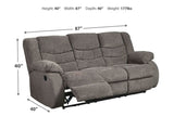 Tulen Gray Reclining Sofa from Ashley - Luna Furniture