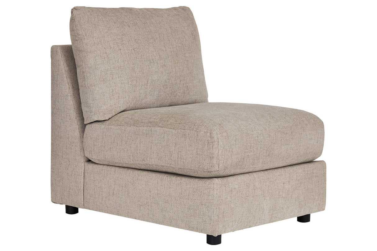 Kellway Bisque Armless Chair from Ashley - Luna Furniture