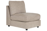 Kellway Bisque Armless Chair from Ashley - Luna Furniture