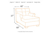 Tibbee Slate Chaise -  - Luna Furniture