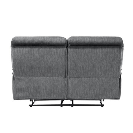 Muirfield Gray Double Reclining Loveseat from Homelegance - Luna Furniture
