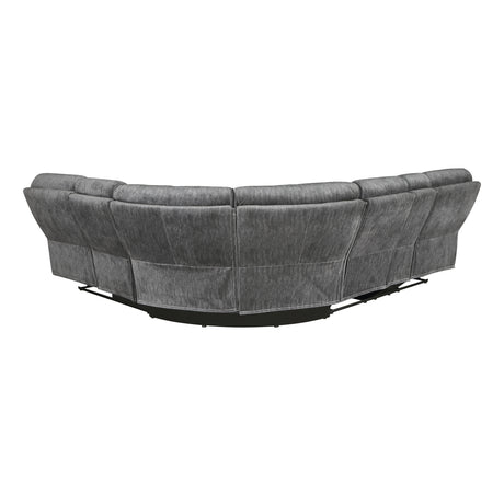Muirfield Gray 3-Piece Reclining Sectional with Left Console from Homelegance - Luna Furniture