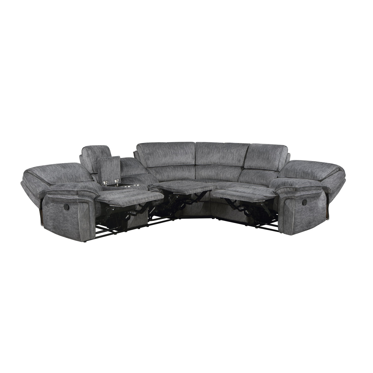 9913*32LCN2R (3)3-Piece Reclining Sectional with Left Console from Homelegance - Luna Furniture