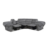 9913*32LCN2R (3)3-Piece Reclining Sectional with Left Console from Homelegance - Luna Furniture