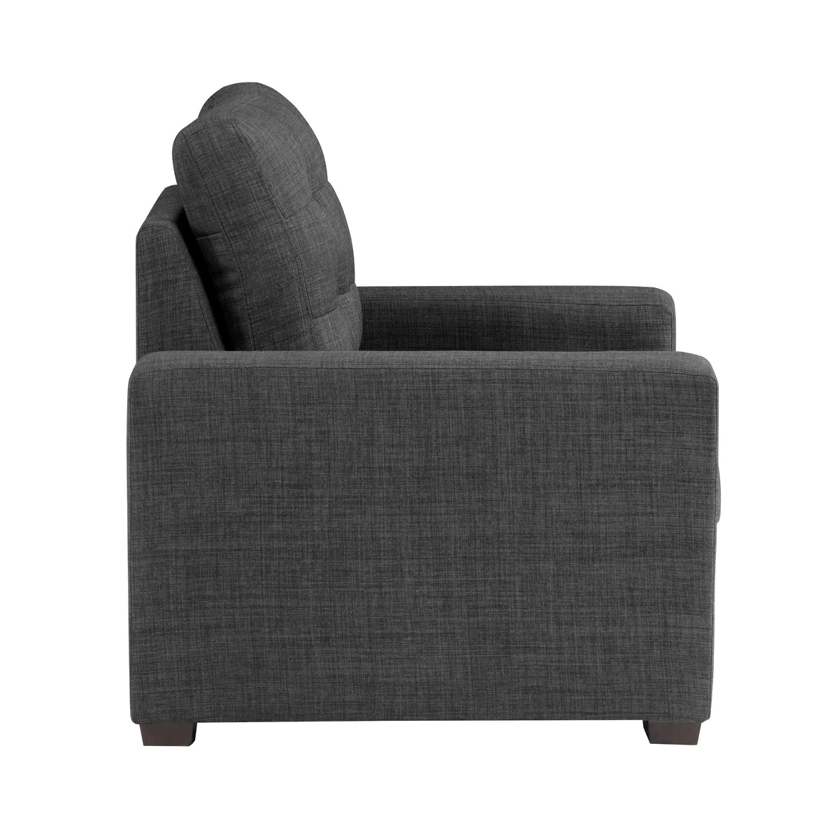 McCafferty Dark Gray Chair with Pull-Out Ottoman from Homelegance - Luna Furniture