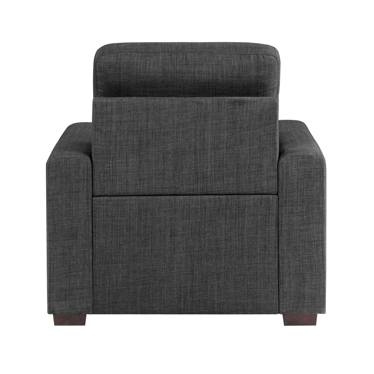 McCafferty Dark Gray Chair with Pull-Out Ottoman from Homelegance - Luna Furniture
