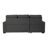 McCafferty Dark Gray 2-Piece Sectional with Pull-out Bed and Left Chaise with Hidden Storage from Homelegance - Luna Furniture