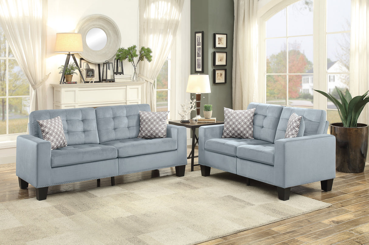 Lantana Gray Classic Sofa - Luna Furniture