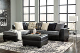 Jacurso Charcoal Oversized Ottoman from Ashley - Luna Furniture