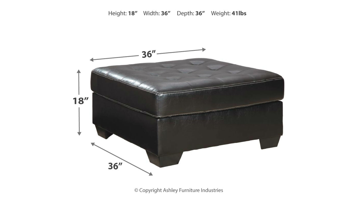 Jacurso Charcoal Oversized Ottoman from Ashley - Luna Furniture