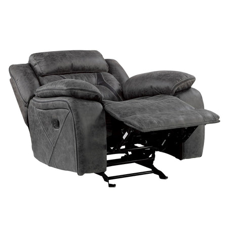 Madrona Hill Gray Glider Reclining Chair from Homelegance - Luna Furniture