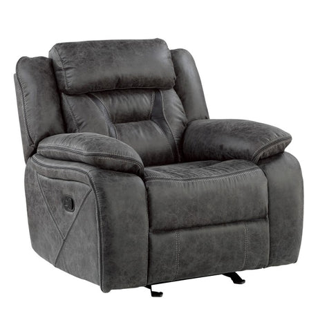 Madrona Hill Gray Glider Reclining Chair from Homelegance - Luna Furniture