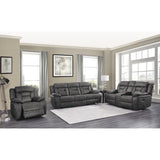 Madrona Hill Gray Double Reclining Living Room Set from Homelegance - Luna Furniture
