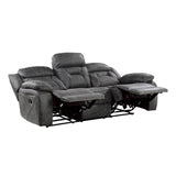 Madrona Hill Gray Double Reclining Living Room Set from Homelegance - Luna Furniture