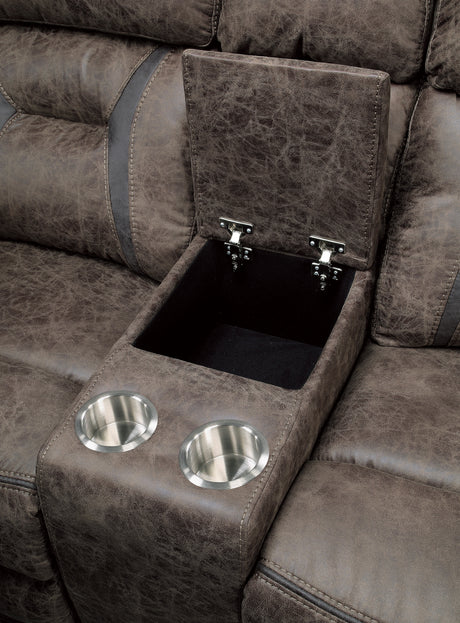 Madrona Dark Brown 2-Piece Double Reclining Set from Homelegance - Luna Furniture