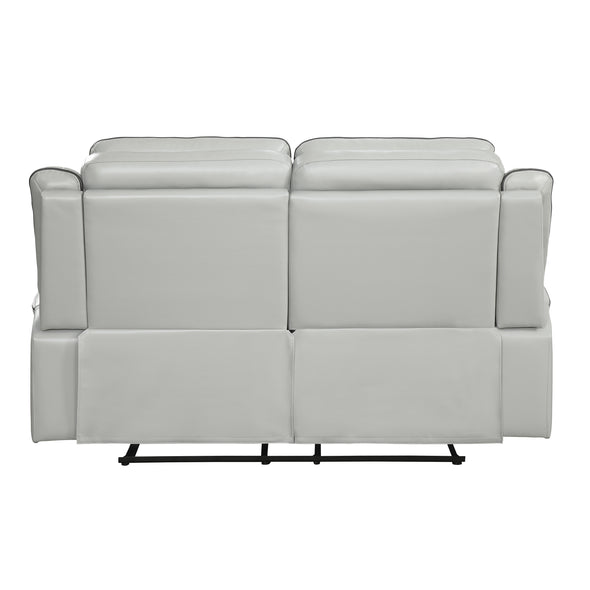 9999GY-2 Double Lay Flat Reclining Love Seat - Luna Furniture