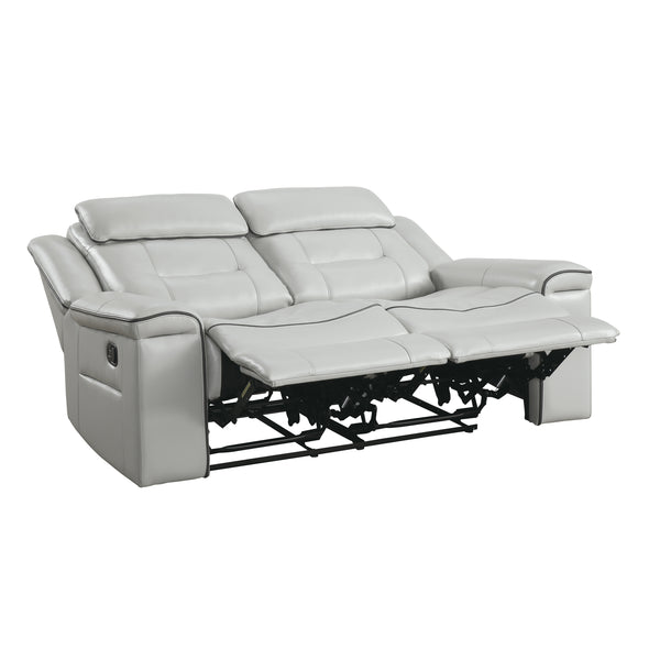 9999GY-2 Double Lay Flat Reclining Love Seat - Luna Furniture