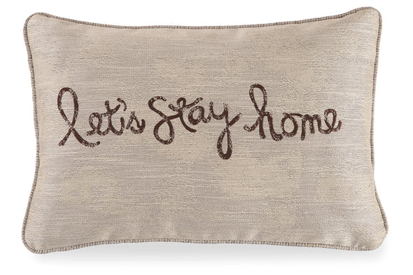 Lets Stay Home Chocolate Pillow, Set of 4