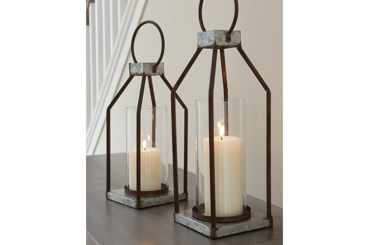 Diedrick Gray/Black Lantern from Ashley - Luna Furniture