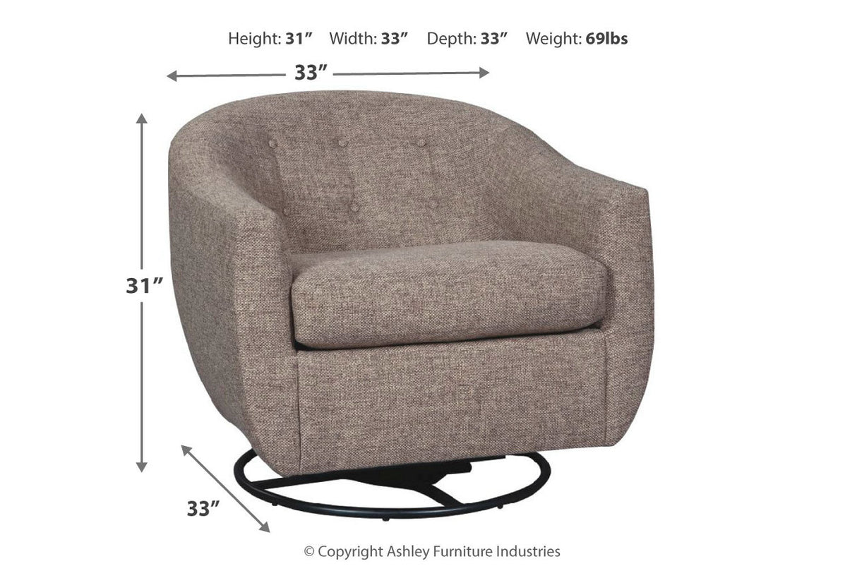 Upshur Taupe Accent Chair -  - Luna Furniture