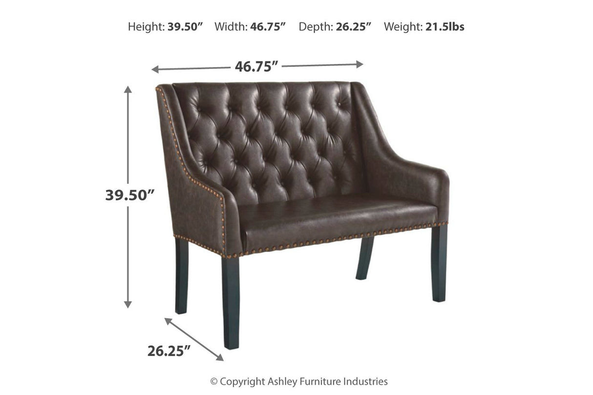 Carondelet Brown Accent Bench - Ashley - Luna Furniture