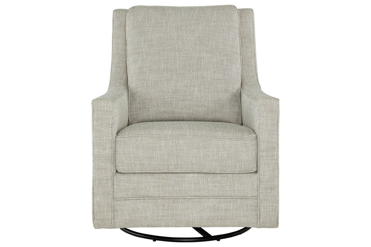 Kambria Fog Swivel Glider Accent Chair from Ashley - Luna Furniture