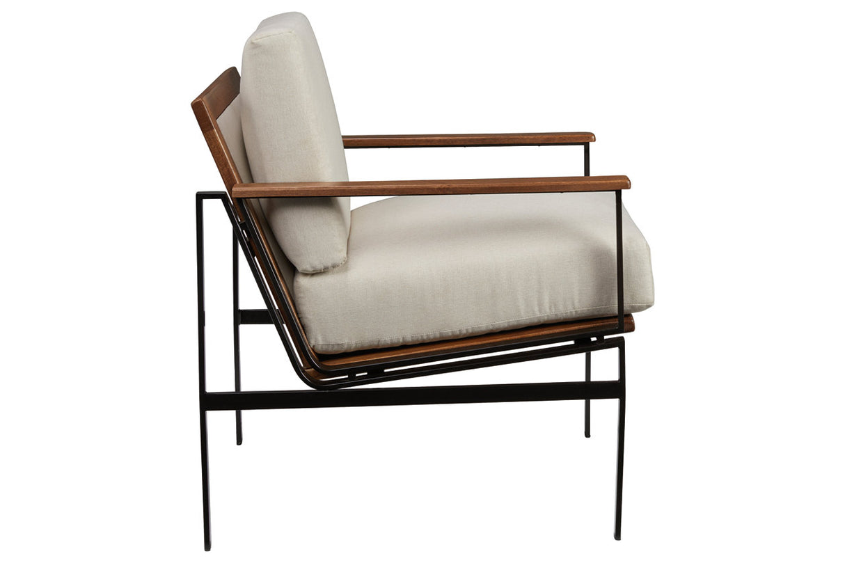 Tilden Ivory/Brown Accent Chair -  - Luna Furniture