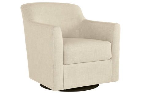 Bradney Linen Swivel Accent Chair from Ashley - Luna Furniture