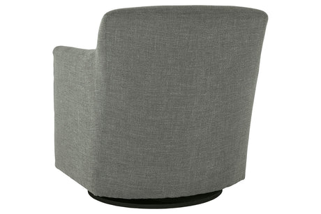 Bradney Smoke Swivel Accent Chair from Ashley - Luna Furniture
