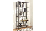 Frankwell Brown/Black Bookcase -  - Luna Furniture