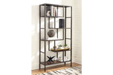 Frankwell Brown/Black Bookcase from Ashley - Luna Furniture
