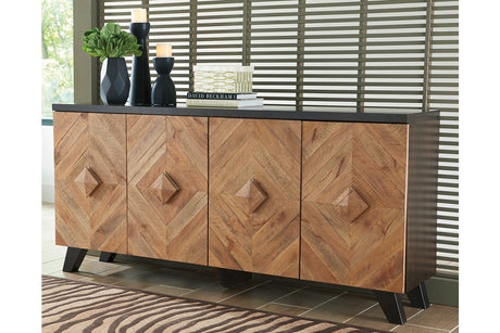 Robin Ridge Two-tone Brown Accent Cabinet from Ashley - Luna Furniture