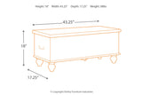 Fossil Ridge Beige Storage Bench -  - Luna Furniture