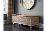 Fossil Ridge Beige Storage Bench from Ashley - Luna Furniture