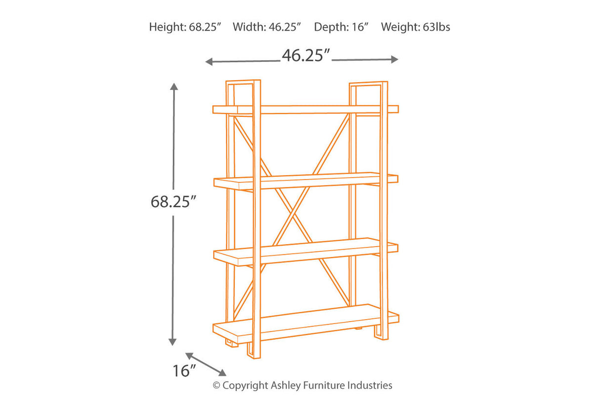 Forestmin Brown/Black Bookcase from Ashley - Luna Furniture