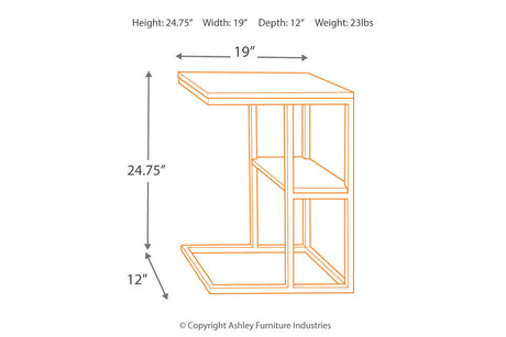 Forestmin Natural/Black Accent Table from Ashley - Luna Furniture