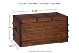 Kettleby Brown Storage Trunk from Ashley - Luna Furniture
