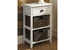 Oslember White Accent Table