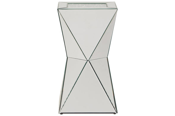 Gillrock Mirror/Silver Finish Accent Table