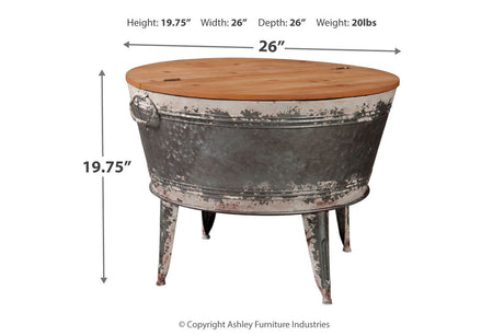 Shellmond Two-tone Coffee Table With Storage - Ashley - Luna Furniture