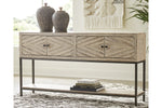 Roanley Distressed White Sofa/Console Table