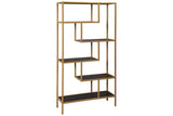 Frankwell Gold Finish Bookcase from Ashley - Luna Furniture
